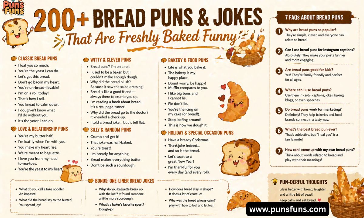200+ Bread Puns & Jokes That Are Freshly Baked Funny