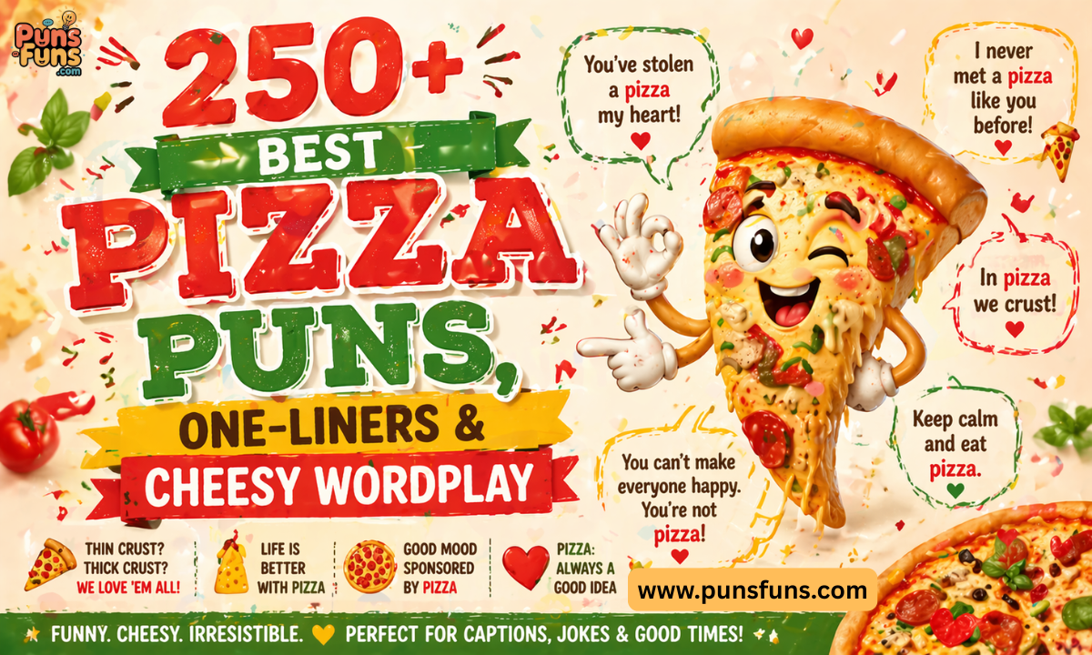 250+ Best Pizza Puns, One-Liners & Cheesy Wordplay