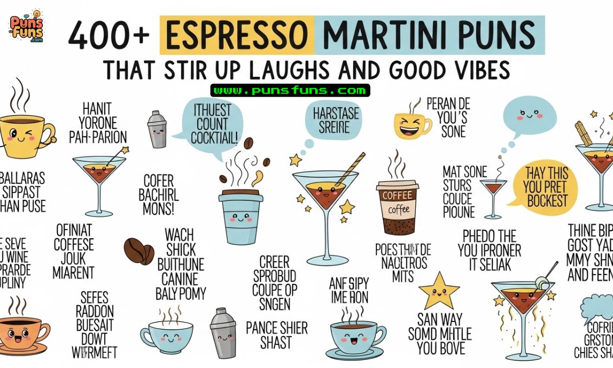 400+ Espresso Martini Puns That Stir Up Laughs and Good Vibes