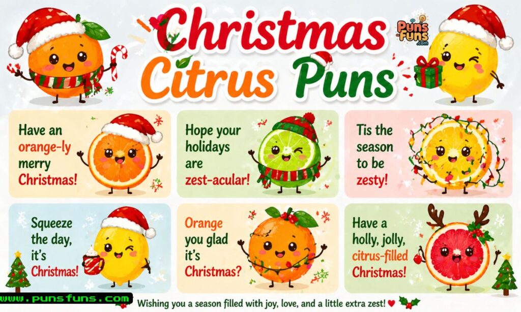 Christmas Citrus Puns