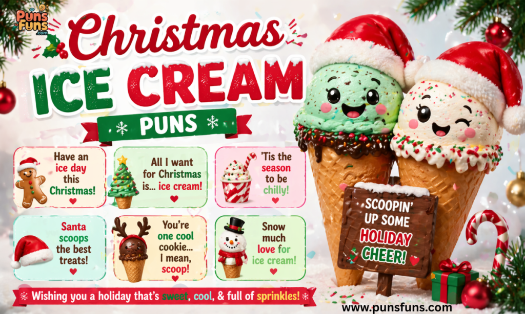Christmas Ice Cream Puns