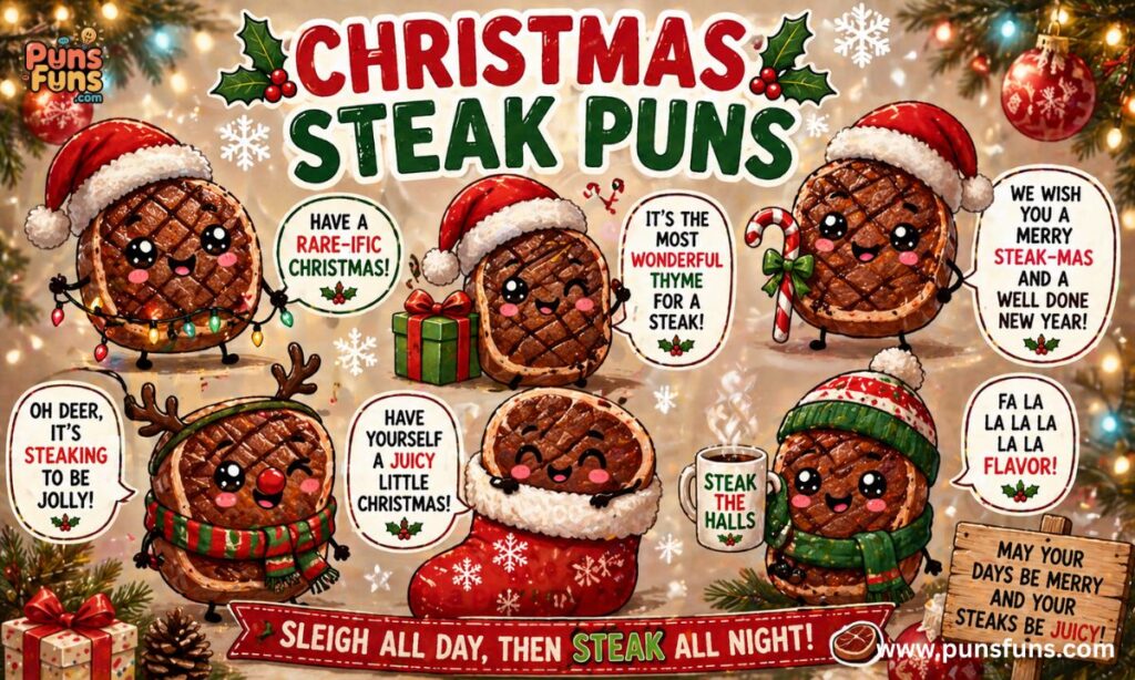 Christmas Steak Puns