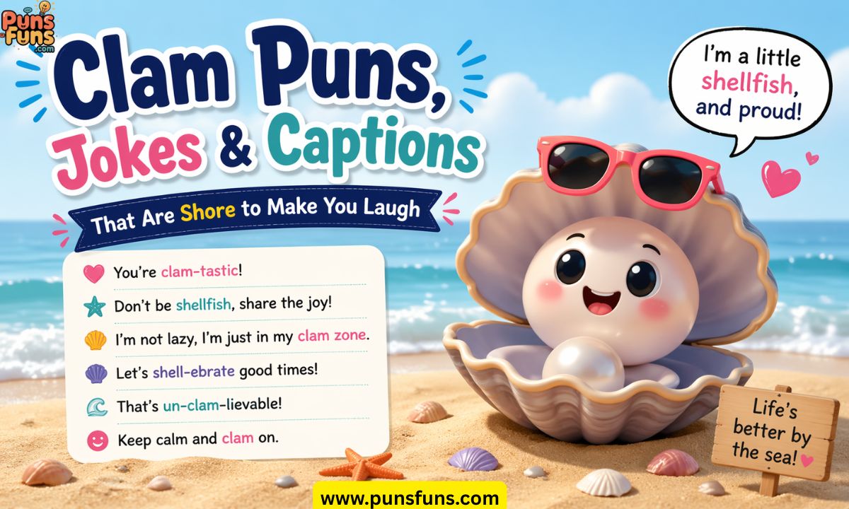 Clam Puns, Jokes & Captions That Are Shore to Make You Laugh