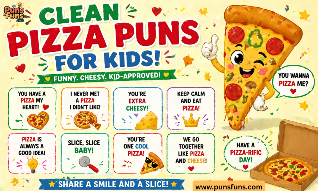 Clean Pizza Puns for Kids