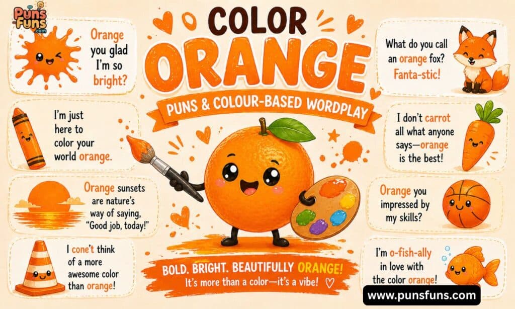 Color Orange Puns & Colour-Based Wordplay