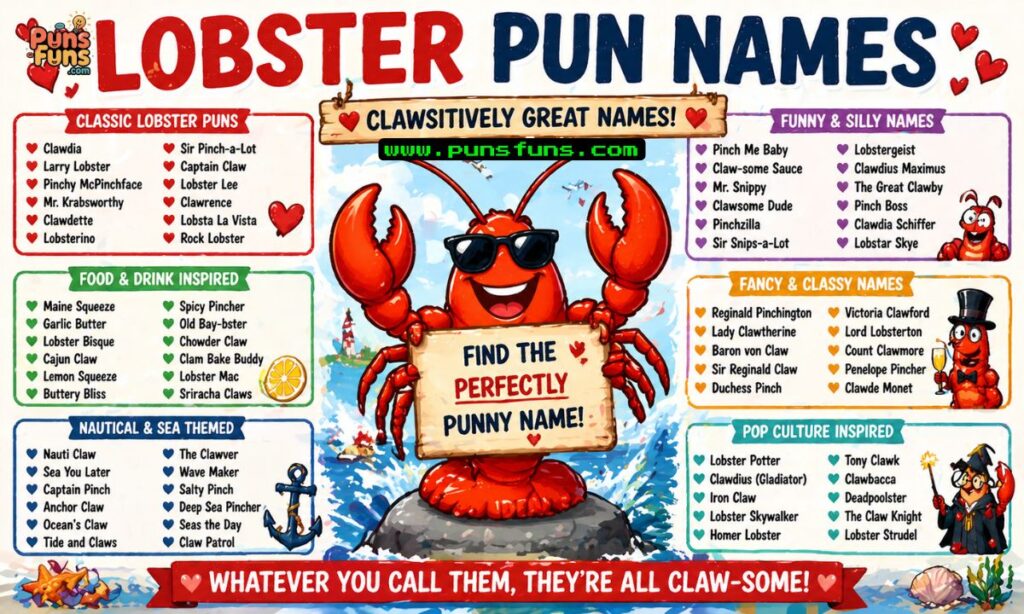 Lobster Pun Names