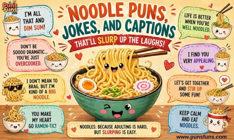 Noodle Puns, Jokes, and Captions That'll Slurp Up the Laughs
