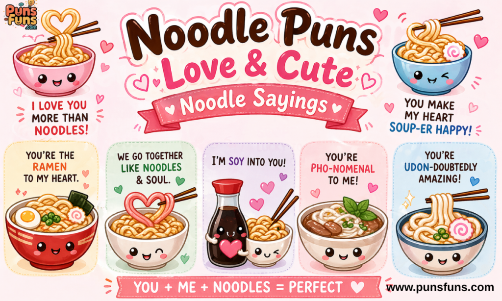 Noodle puns and kawaii love