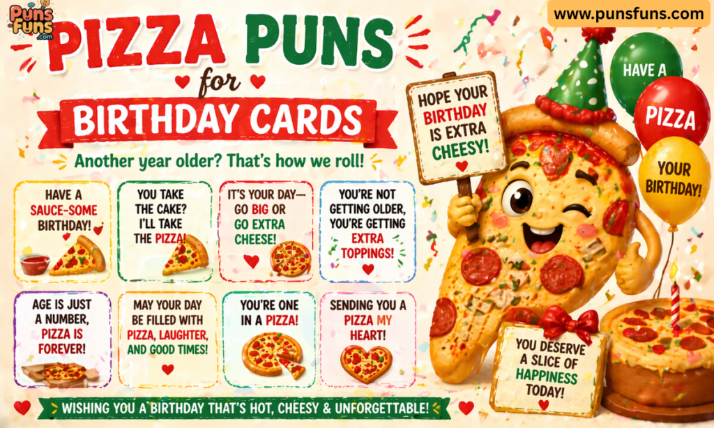 Pizza Puns for Birthday Cards