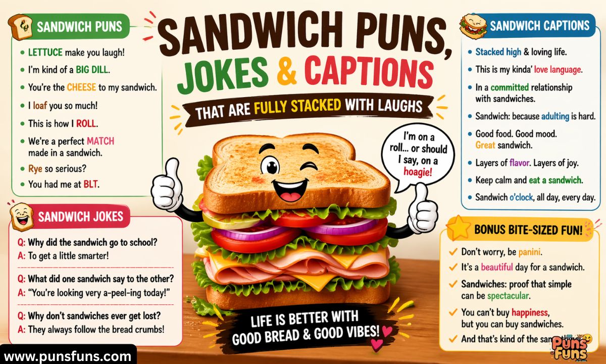 Sandwich Puns, Jokes & Captions That Are Fully Stacked With Laughs