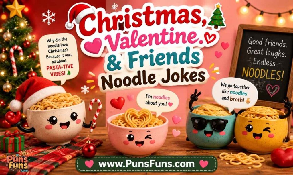 🎄💘 Christmas, Valentine & Friends Noodle Jokes