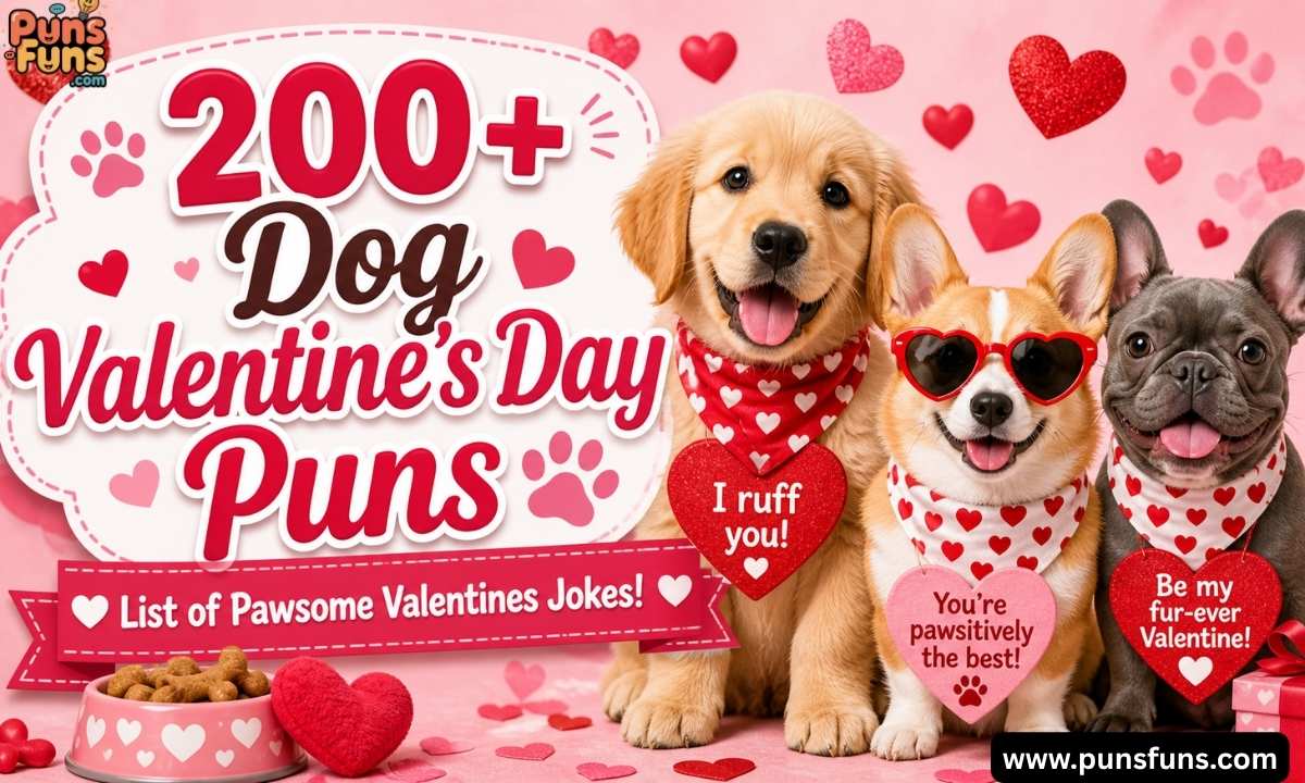 200+ Dog Valentine's Day Puns List of Pawsome Valentine's Jokes!