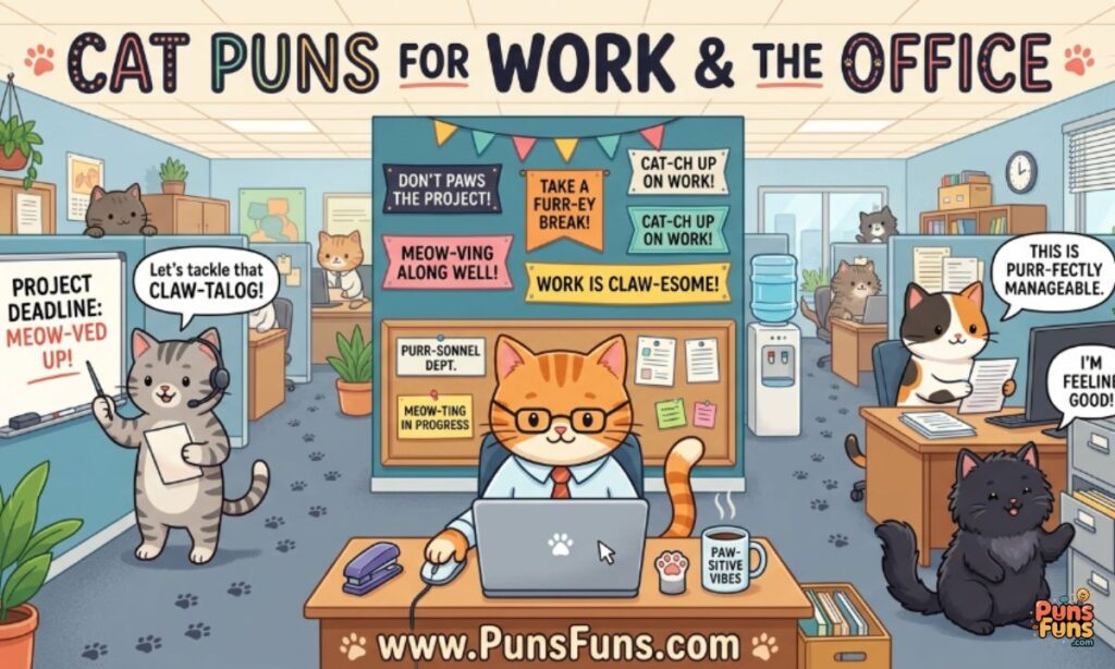Cat Puns for Work and the Office