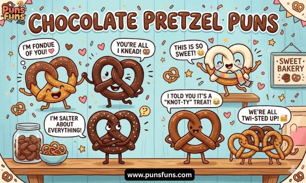 Chocolate Pretzel Puns
