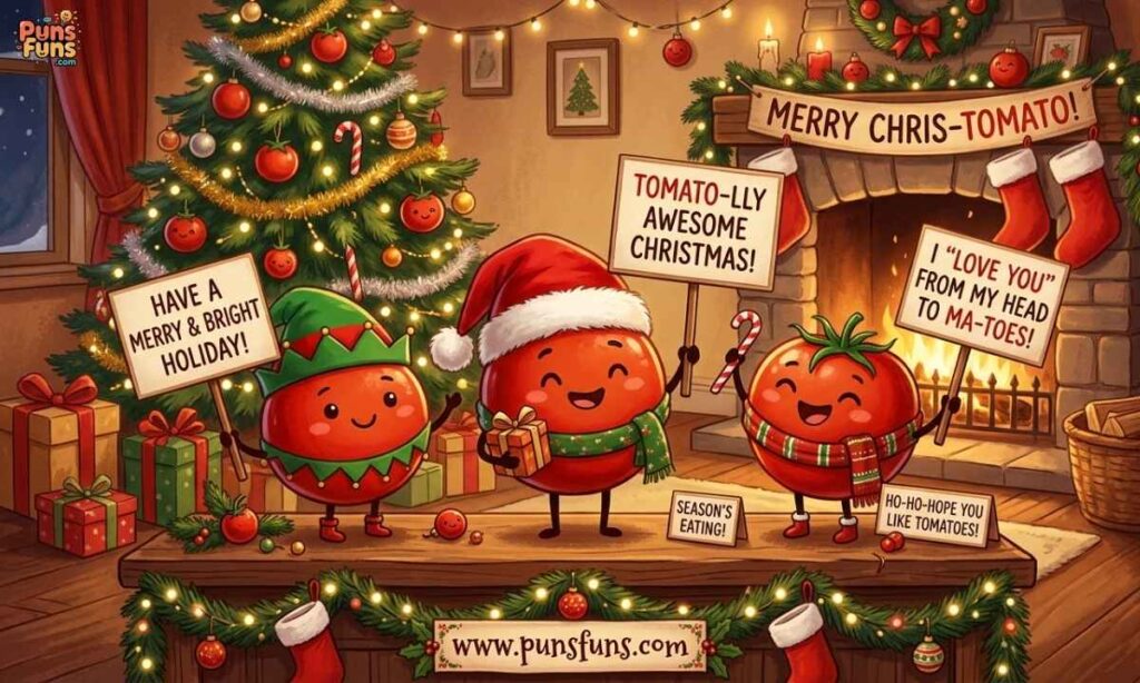 Christmas Tomato Puns