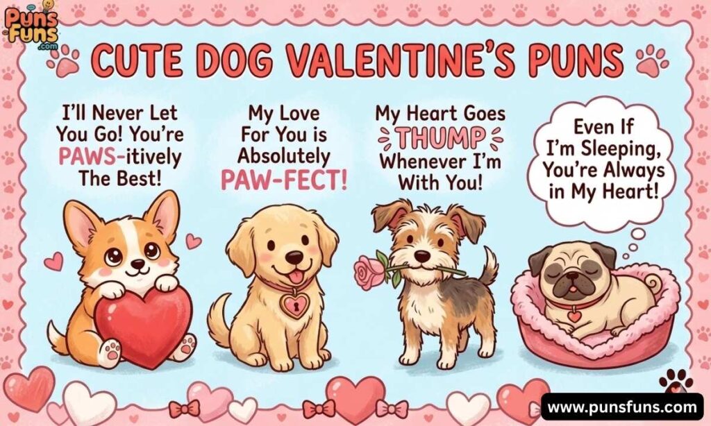 Cute Dog Valentine's Puns
