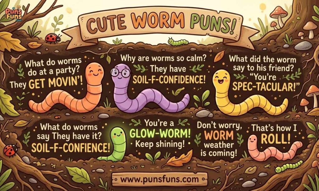 Cute Worm Puns