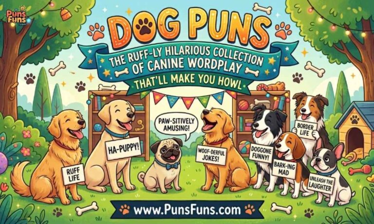 Dog Puns: The Ruff-ly Hilarious Collection of Canine Wordplay That'll Make You Howl