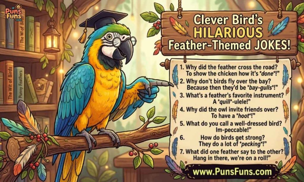 Hilarious Feather-Themed Jokes and Puns