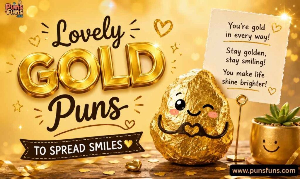 Lovely Gold Puns to Spread Smiles