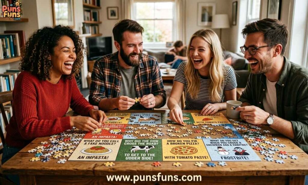 Piece Together the Laughter Jokes Based on Puzzles