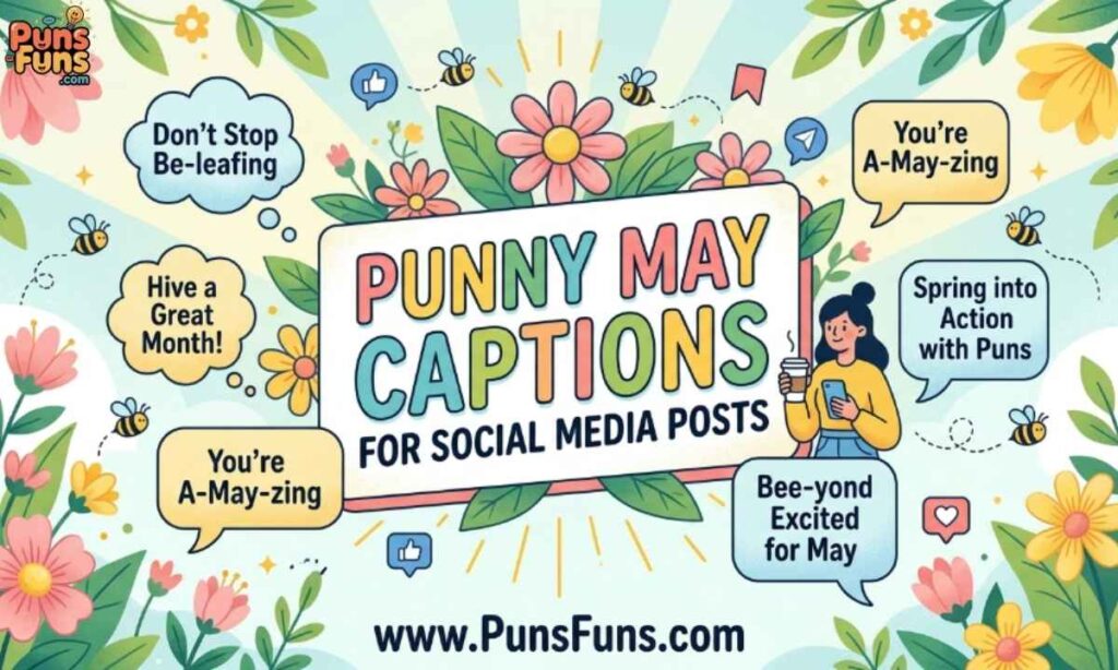 Punny May Captions for Social Media Posts