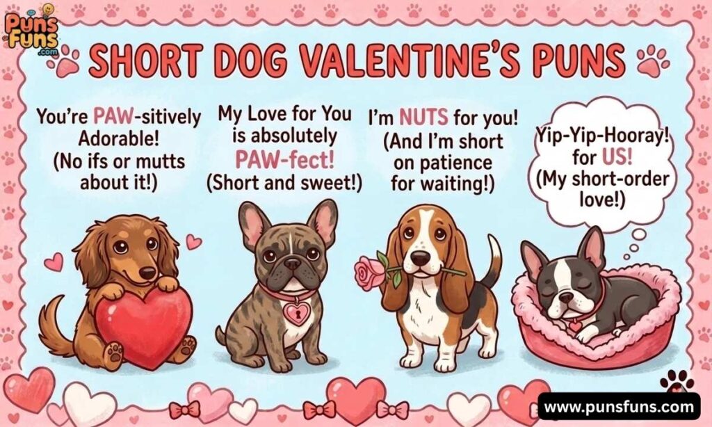 Short Dog Valentine's Puns
