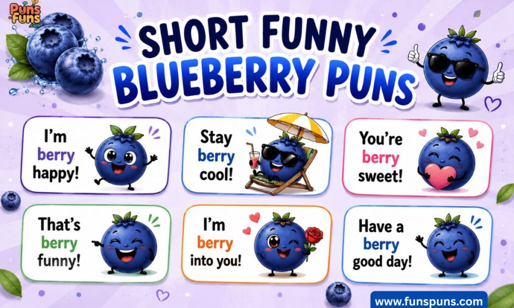 Short Funny Blueberry Puns