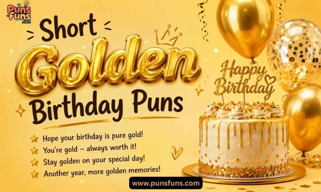 Short Golden Birthday Puns