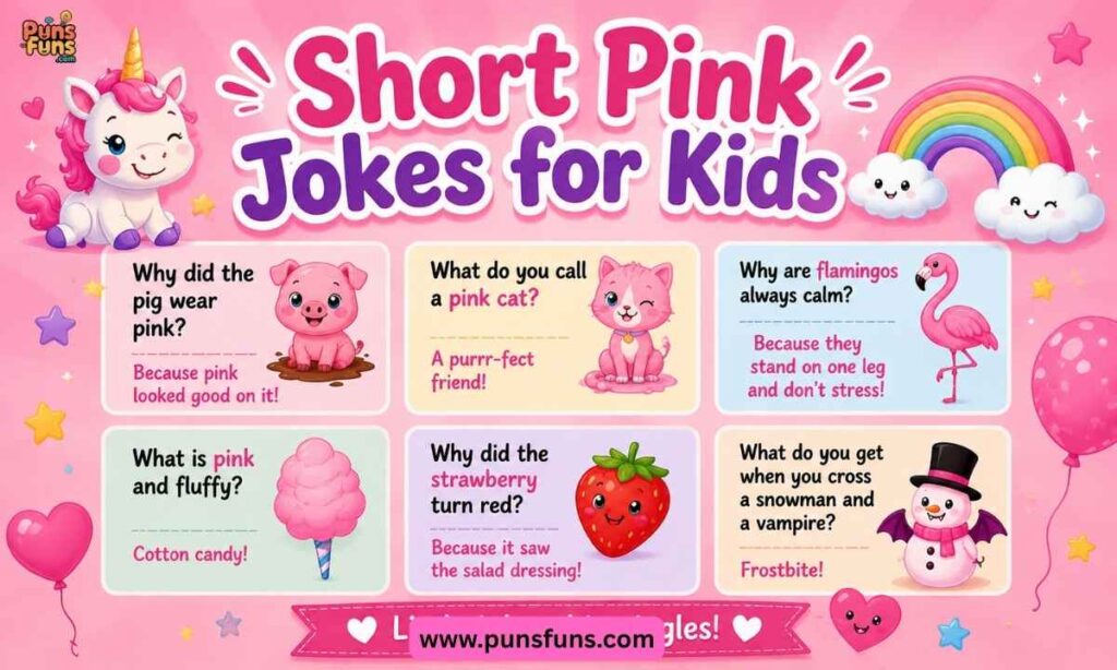 Short Pink Jokes for Kids