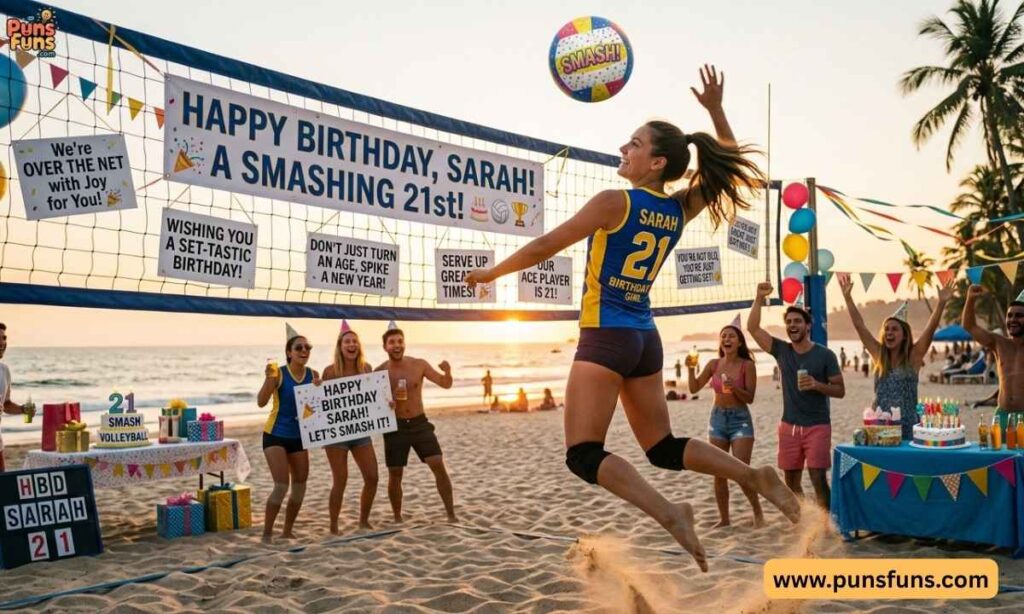 Smash Birthday Volleyball Puns