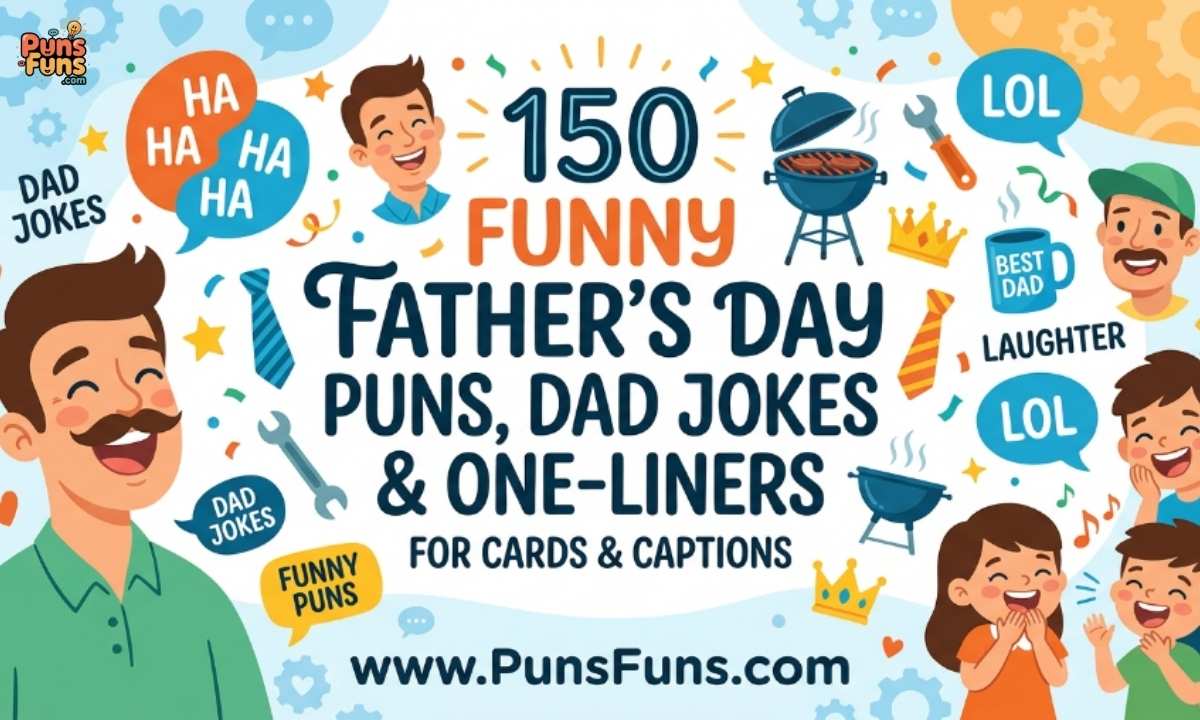 150 Funny Father's Day Puns, Dad Jokes & One-Liners for Cards and Captions