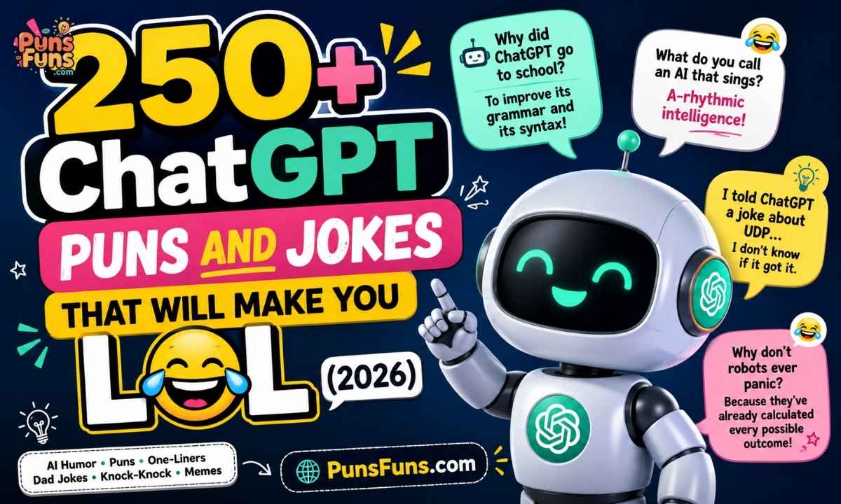 250+ ChatGPT Puns and Jokes That Will Make You LOL (2026)