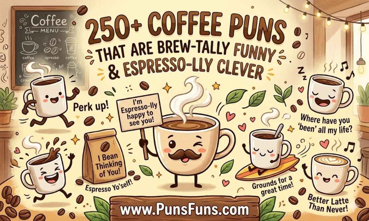 250+ Coffee Puns That Are Brew-tally Funny and Espresso-lly Clever
