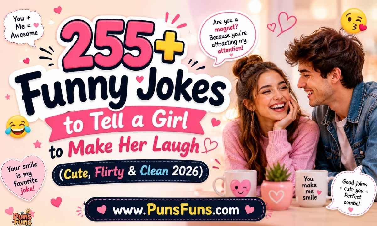 255+ Funny Jokes to Tell a Girl to Make Her Laugh (Cute, Flirty & Clean 2026)