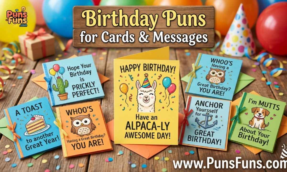Birthday Puns for Cards and Messages