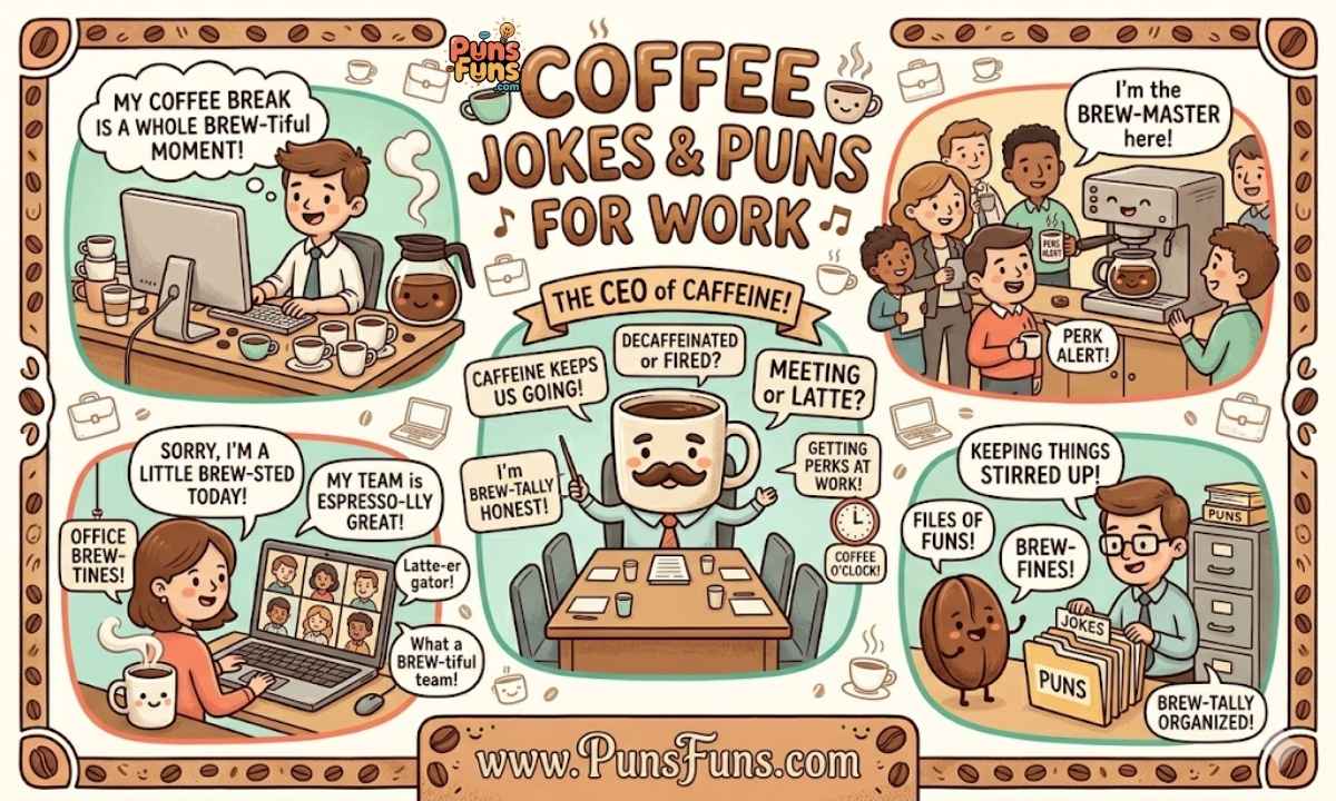 Coffee Jokes and Puns for Work