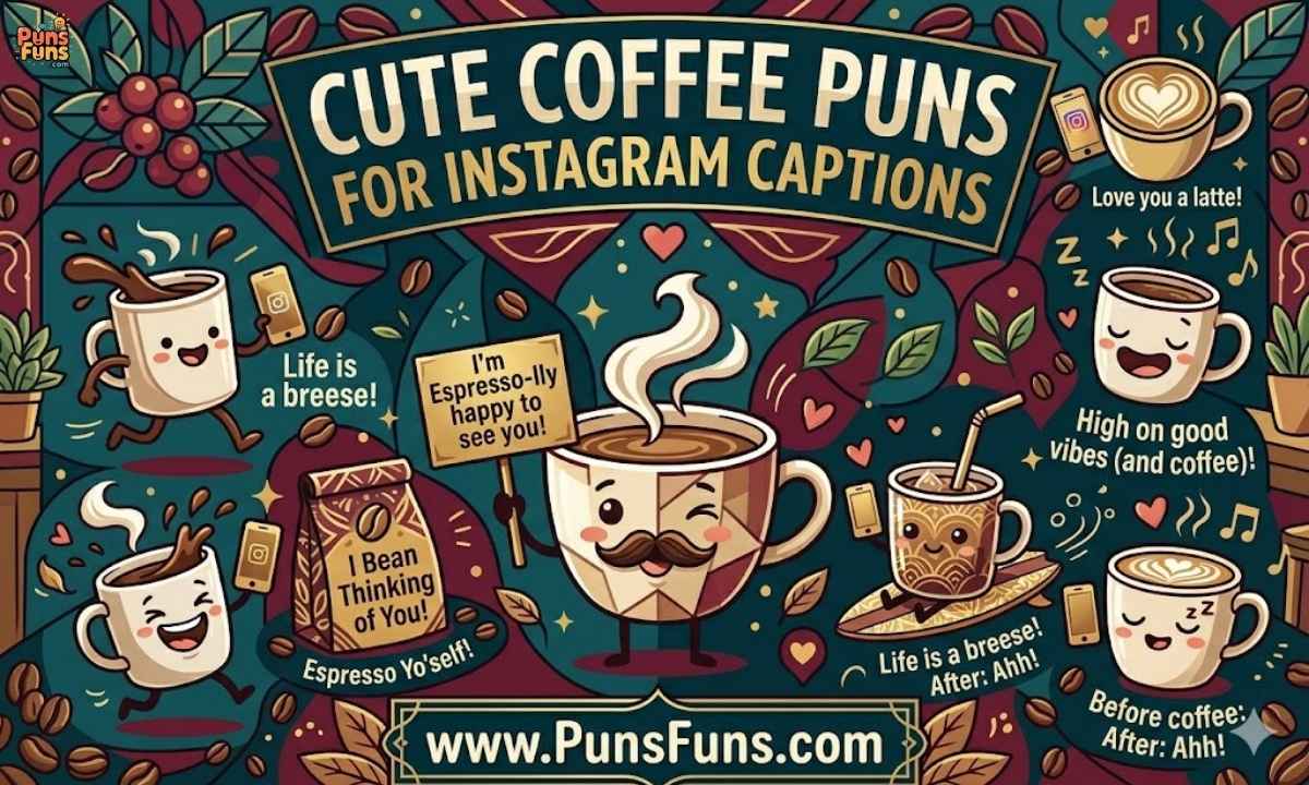 Cute Coffee Puns for Instagram Captions