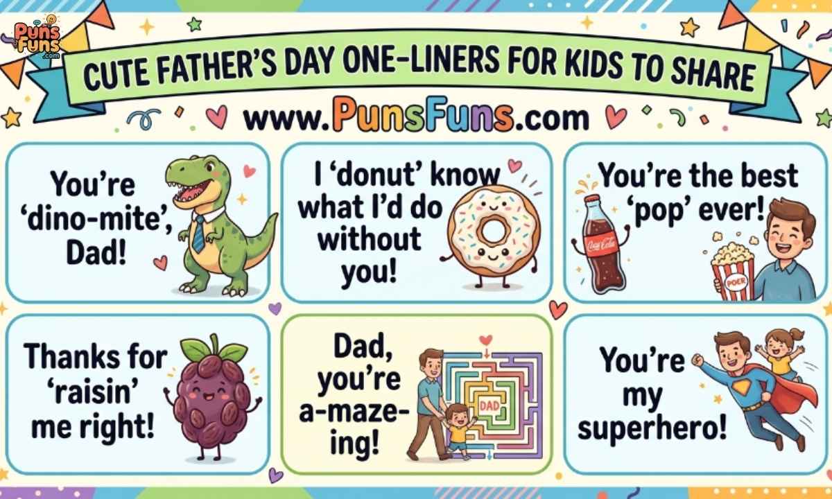 Cute Father's Day One-Liners for Kids to Share