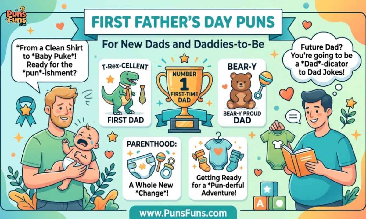 First Father's Day Puns for New Dads and Daddies-to-Be