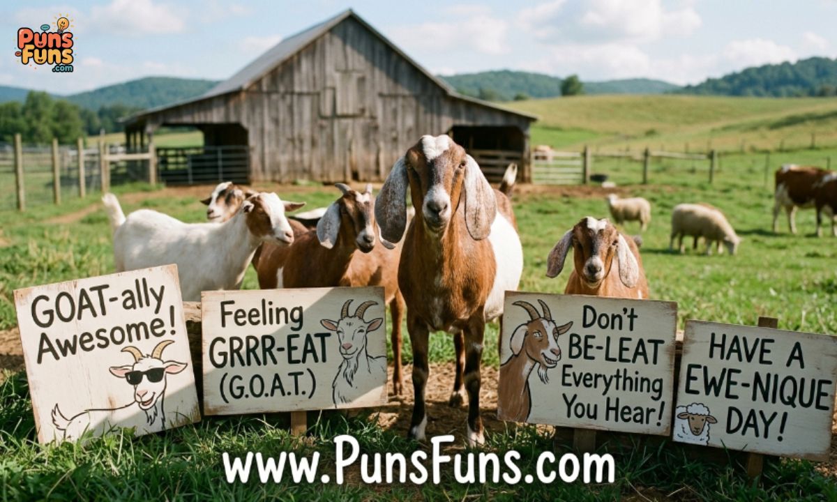 Goat Name Puns and Farm Animal Wordplay