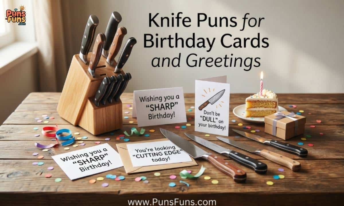 Knife Puns for Birthday Cards and Greetings