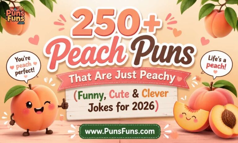 250+ Peach Puns That Are Just Peachy (Funny, Cute & Clever Jokes for 2026)