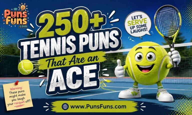 250+ Tennis Puns That Are an Ace