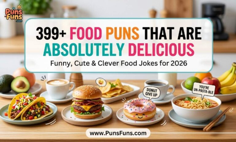 399+ Food Puns That Are Absolutely Delicious (Funny, Cute & Clever Food Jokes for 2026)