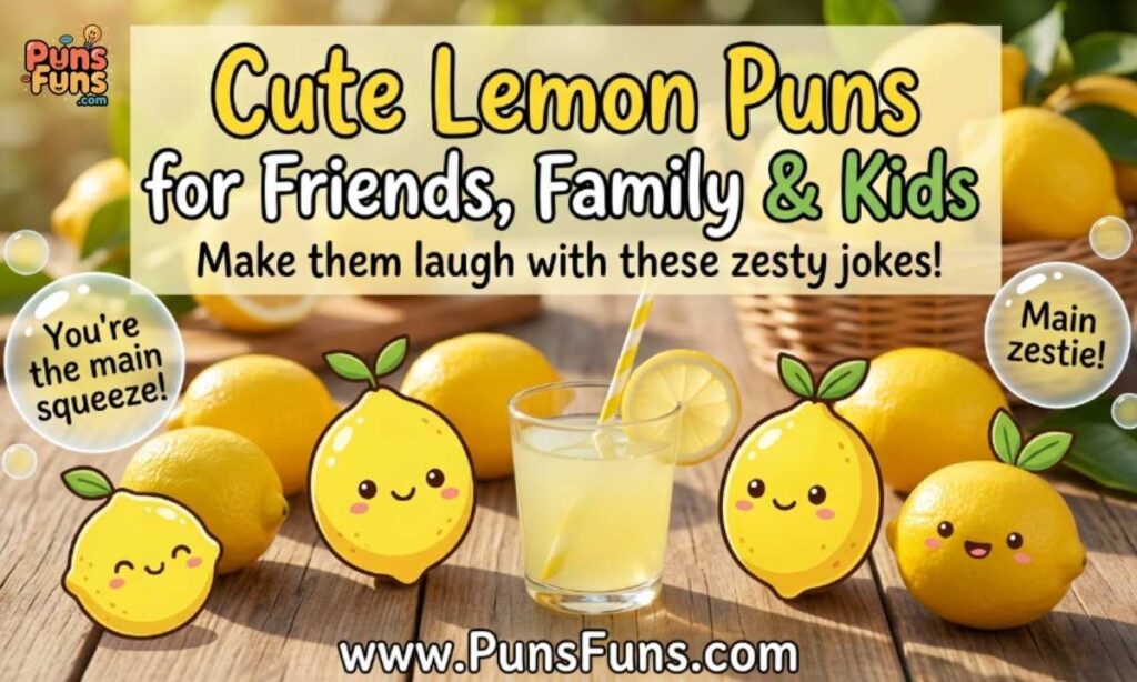 Cute Lemon Puns for Friends, Family & Kids