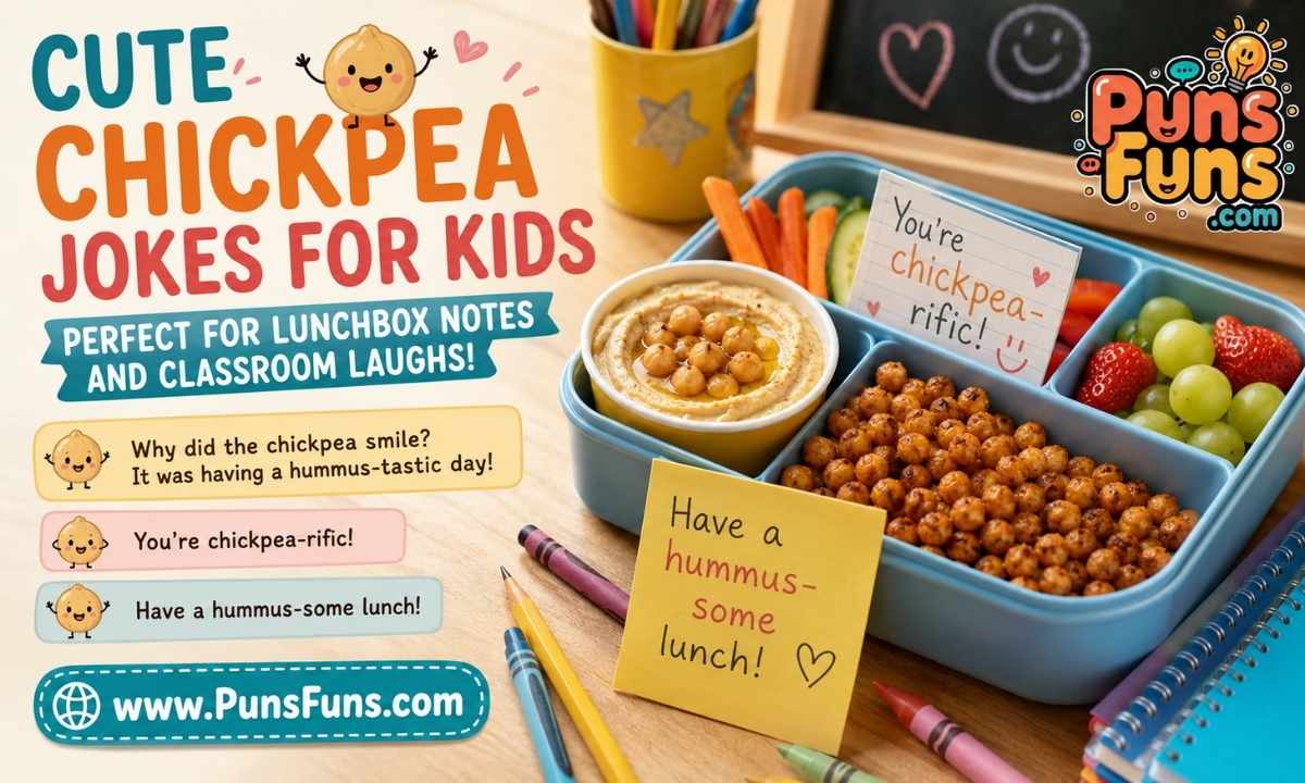 Cute chickpea jokes for kids perfect for lunchbox notes and classroom laughs