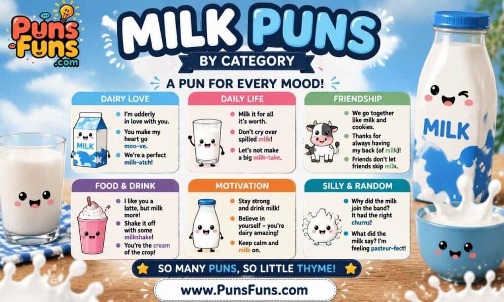 Milk Puns by Category