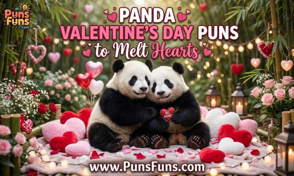 Panda Valentine's Day Puns to Melt Hearts