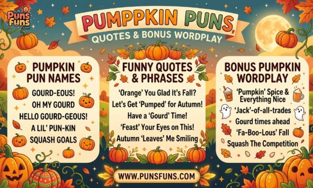 Pumpkin Pun Names, Quotes & Bonus Wordplay